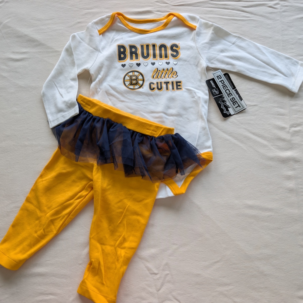 NHL Bruins Matching Set White and Yellow